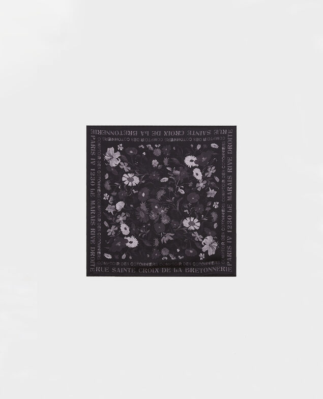 Square silk scarf Black beauty