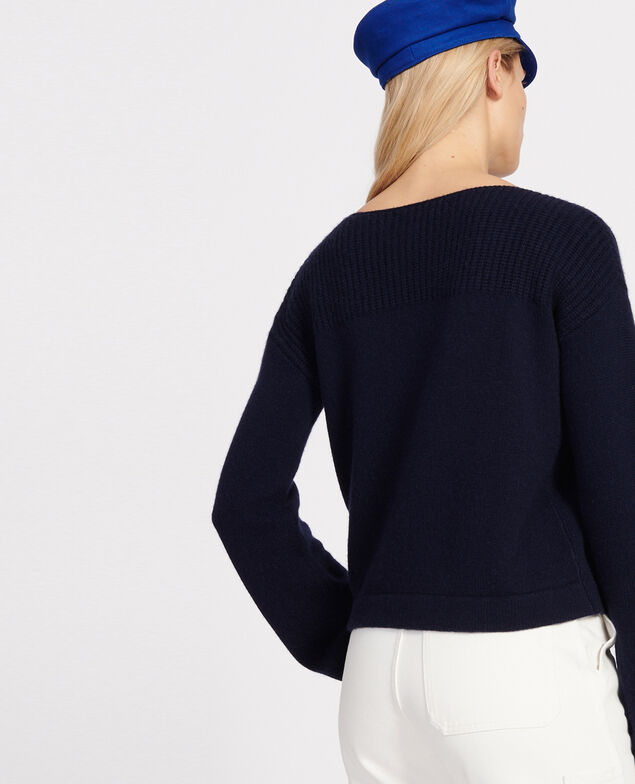 Wool and cashmere jumper Maritime blue