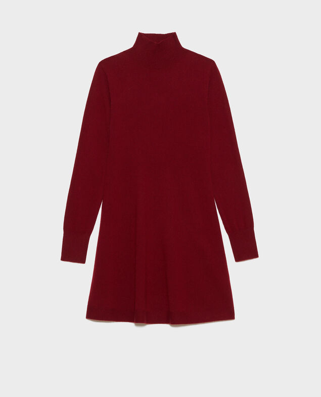 3D cashmere blend mini dress Cabernet