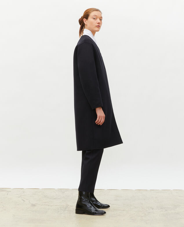 Double-sided wool coat Black beauty