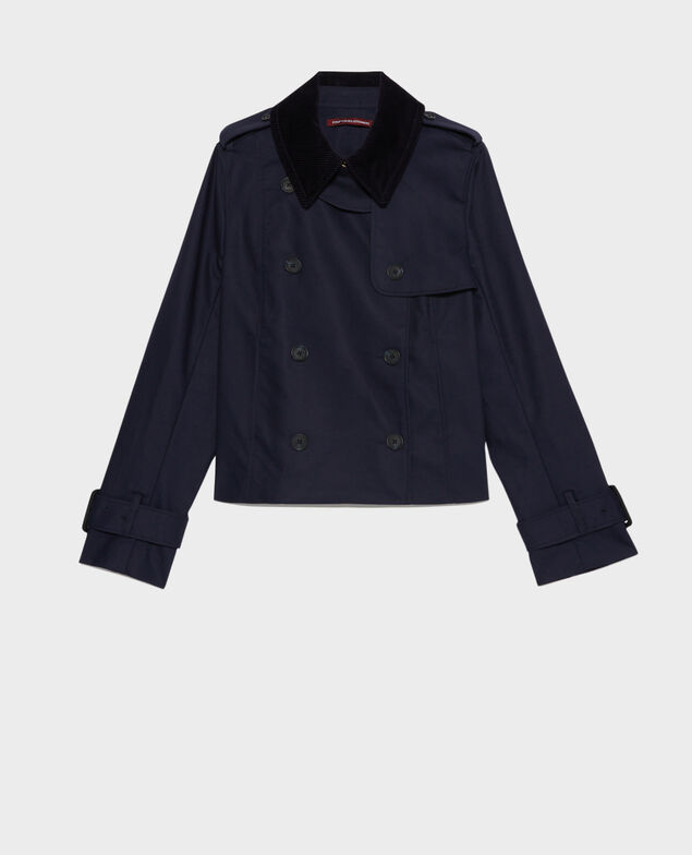 Short cotton trench Night sky