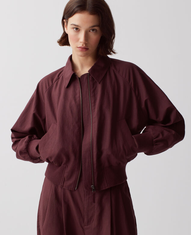 Zip-up jacket J380 decadent chocolate