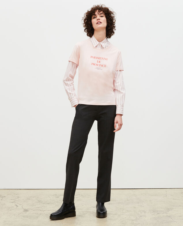Short-sleeve cotton t-shirt Seashell pink