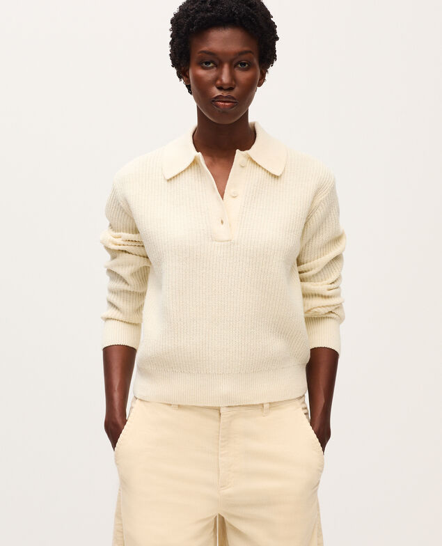 Polo neck jumper U010 off white