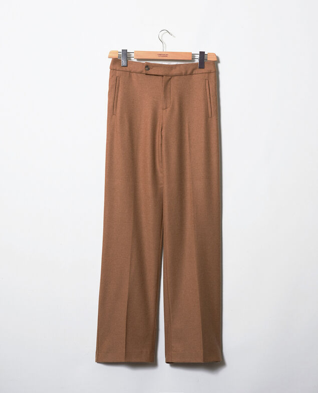 Wool blend suit trousers Camel