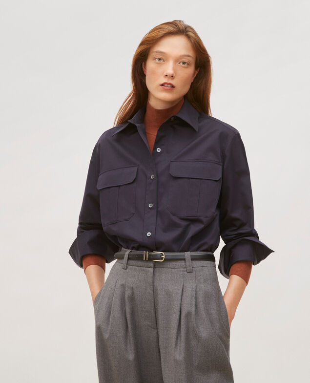 Oversize cotton men's shirt Night sky