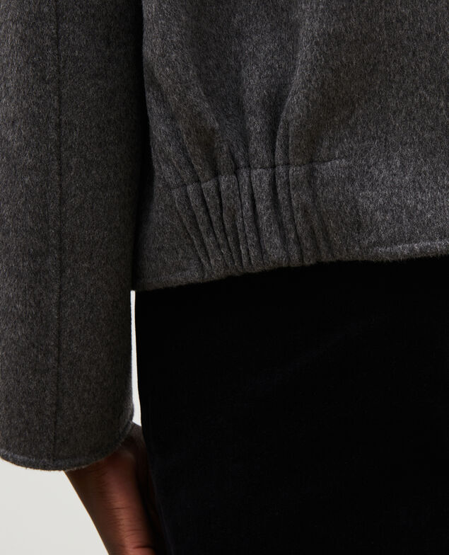  Double-sided wool jacket Medium grey melange