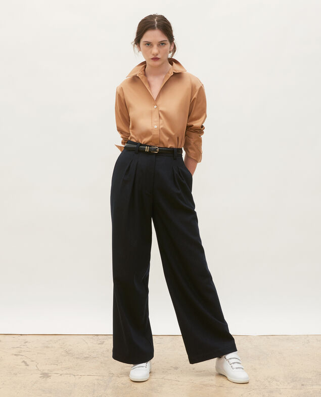 Supima cotton boyfriend shirt Latte