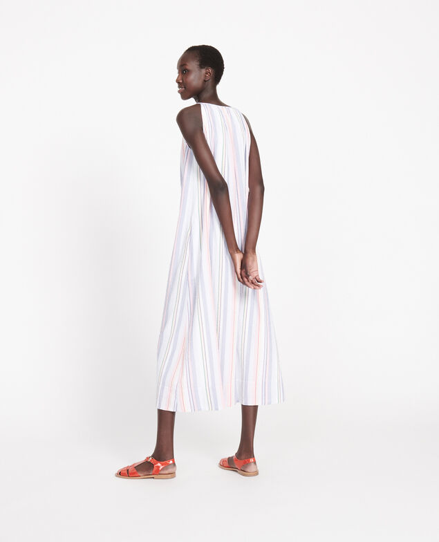 Cotton maxi dress Stripes multico
