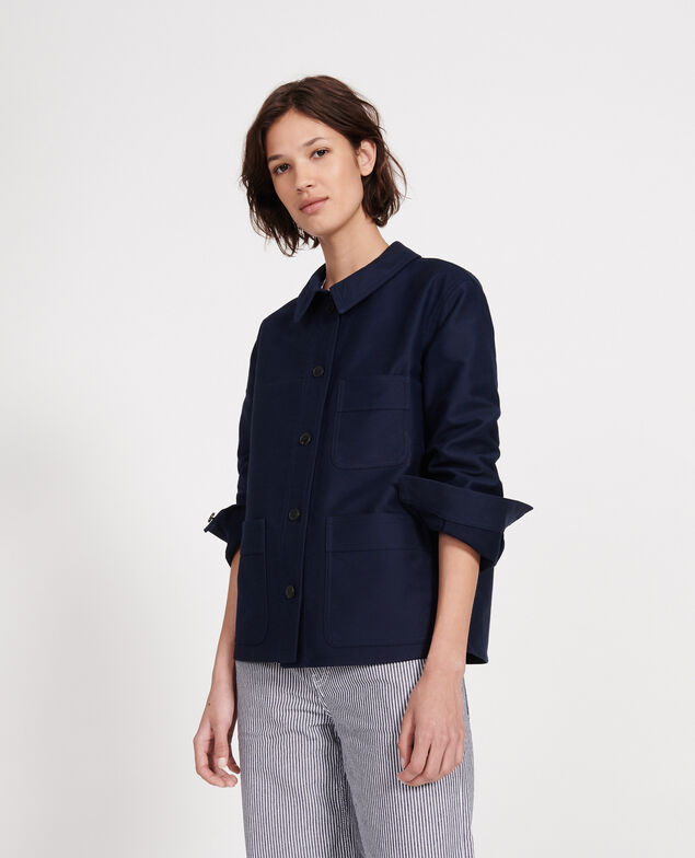 Cotton jacket Maritime blue