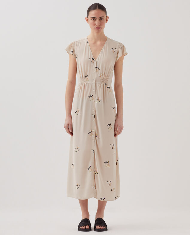 LUDIVINE - Floaty maxi dress J311 fl bouquet beige