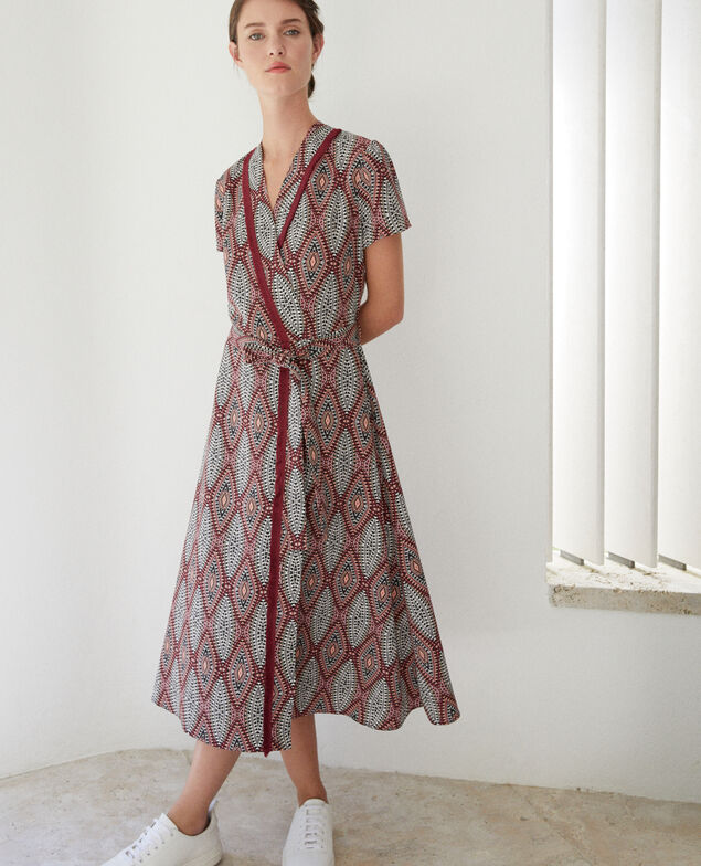 Printed maxi dress Brown