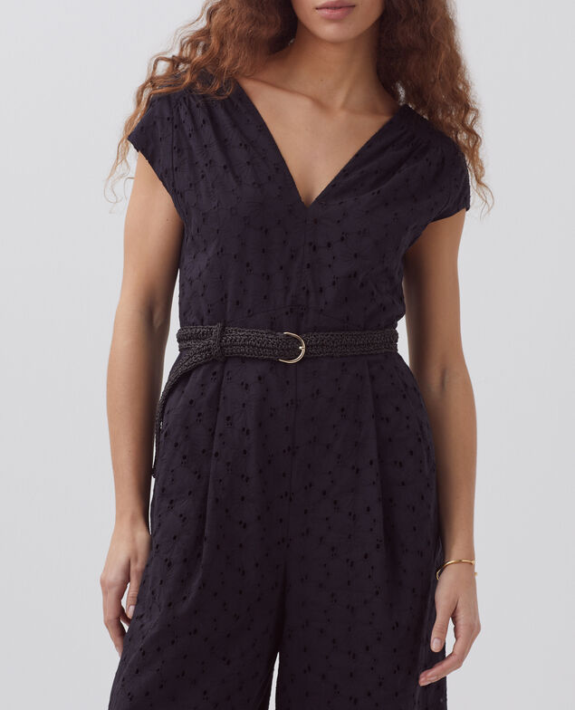 Broderie anglaise jumpsuit H091 black beauty