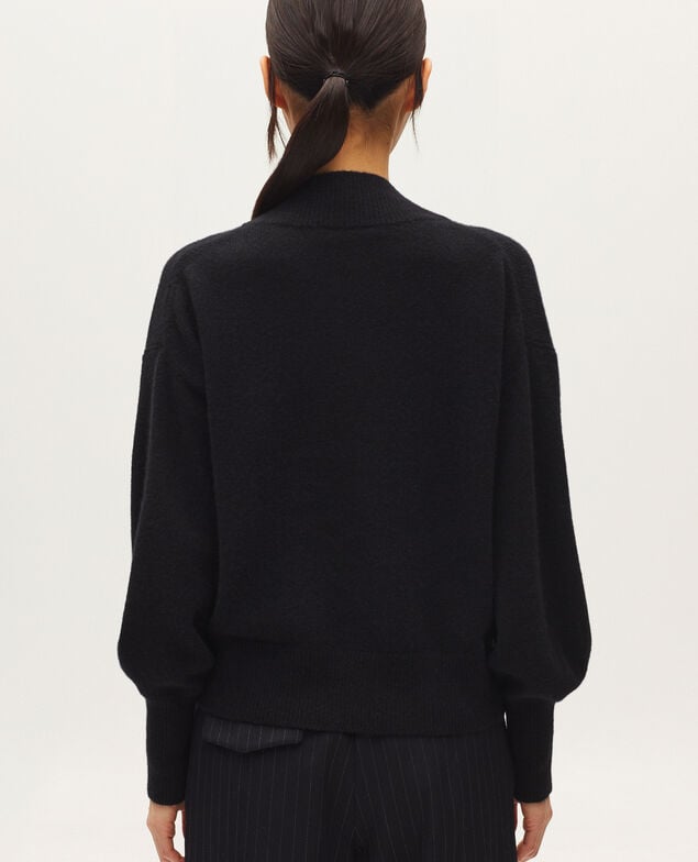 V-neck cashmere jumper H091 black beauty