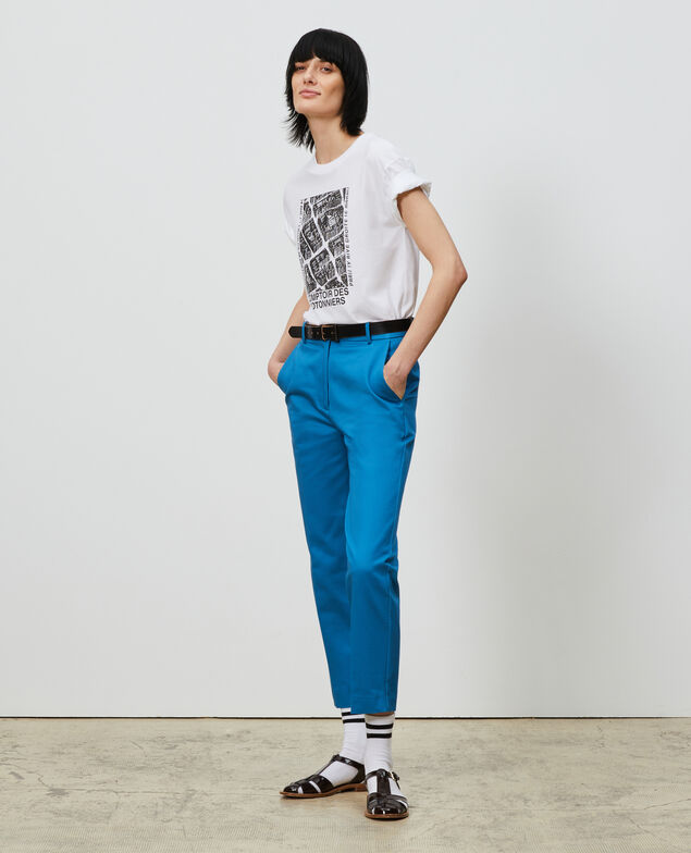 MARGUERITE - Cigarette trousers Faience