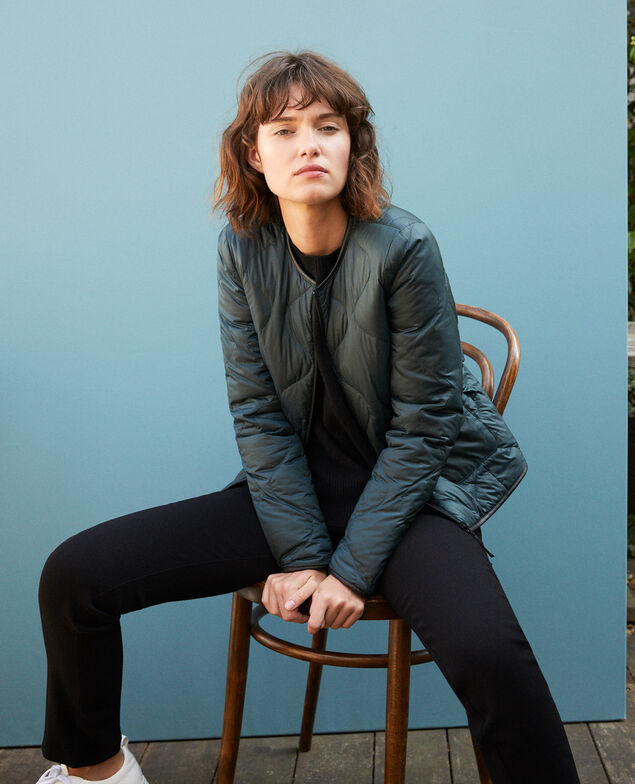 Reversible padded jacket Green