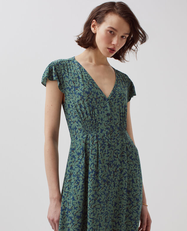 LUDIVINE - Fluid printed dress H642 petal majolica
