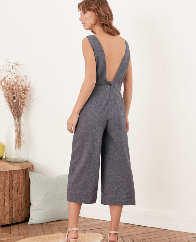 Jumpsuit with round neck  Indigo