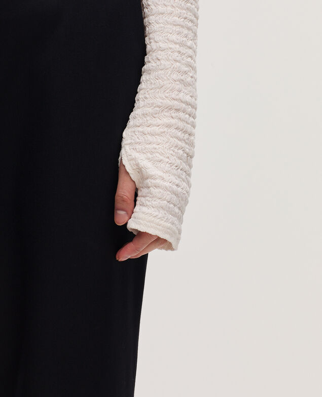 Textured high neck top K000 white
