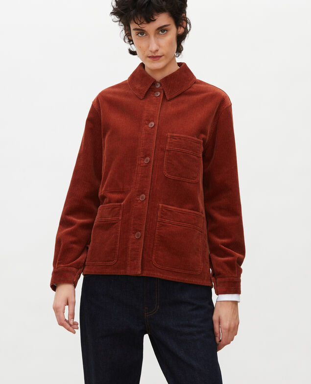  Corduroy work jacket Brandy brown