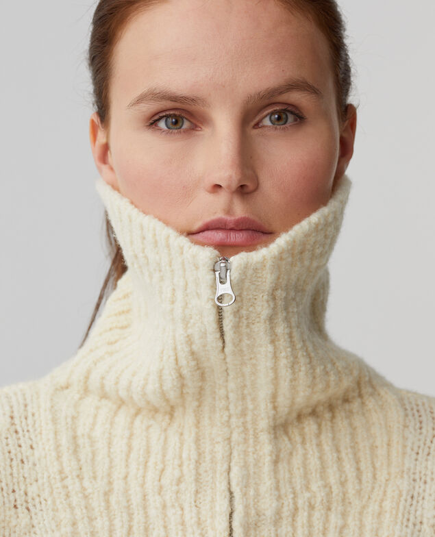 Half-zip jumper I010 glass green beige