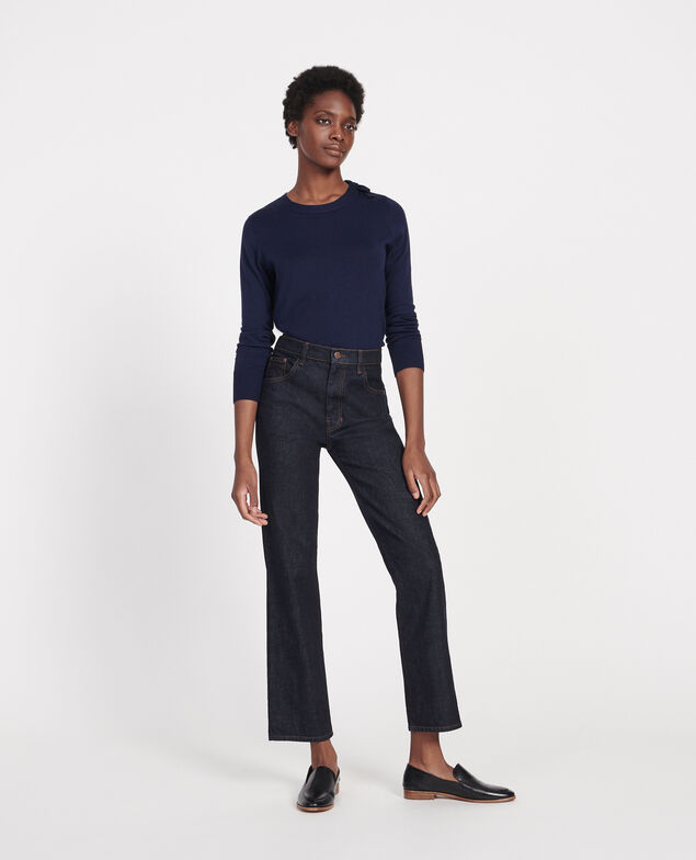 Silk and cashmere blend jumper Maritime blue