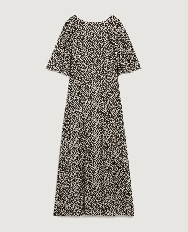 Silky maxi dress K010 leo ecru