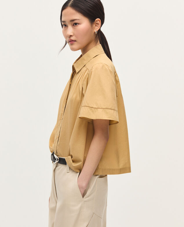 Cotton voile shirt K320 prairie sand
