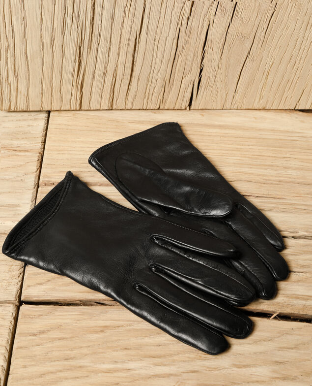 Leather gloves Black