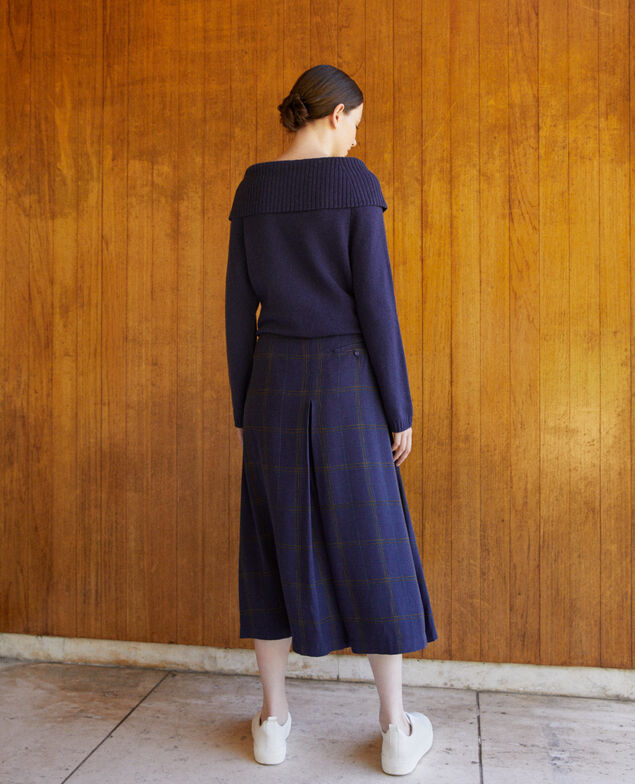  Flared culotte skirt Blue