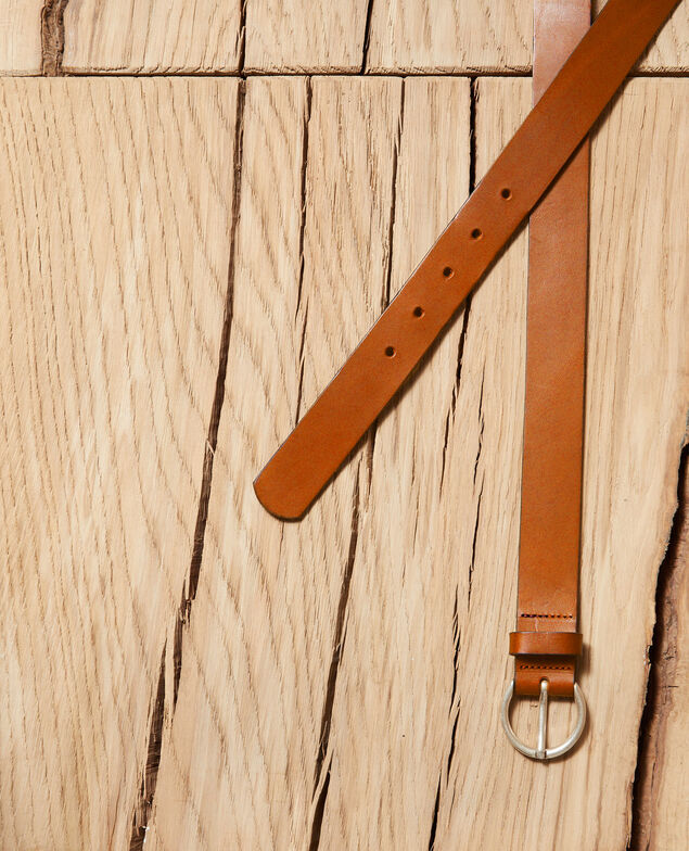 Smooth leather belt, medium model 4024 camel