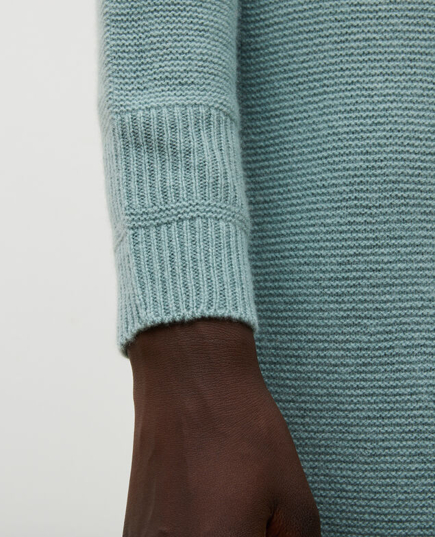 3D cashmere flared jumper dress Chinois green