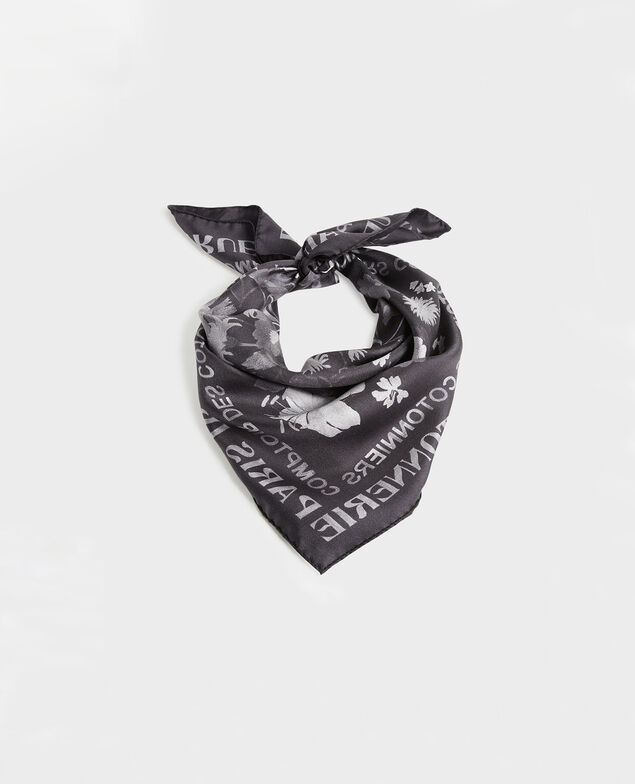 Square silk scarf Black beauty