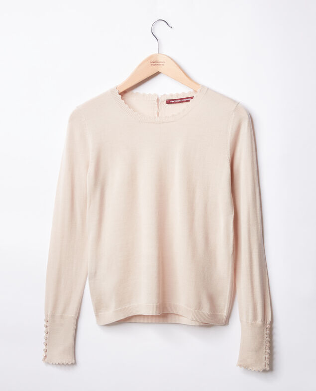 Thin wool jumper Biscuit