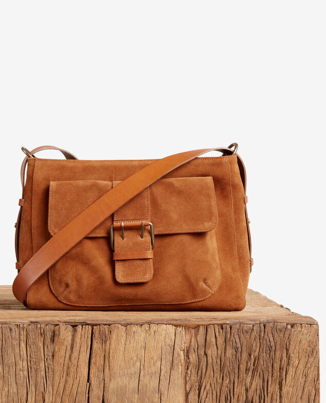 Suede bag Cognac
