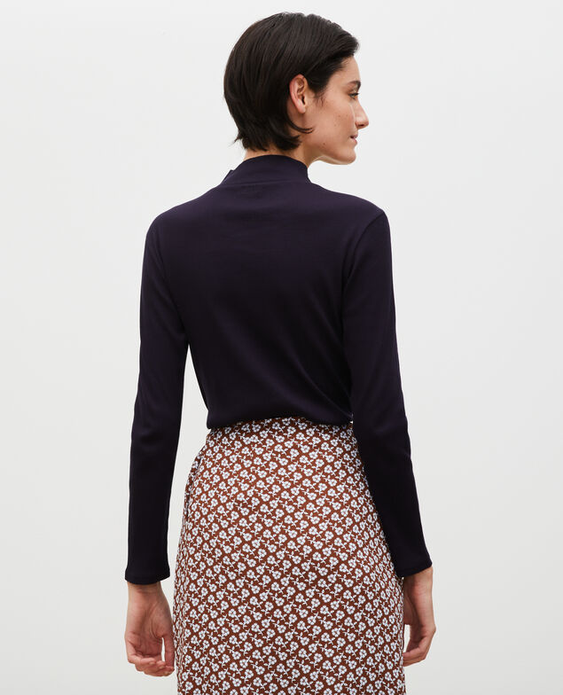 Long-sleeve stretch cotton jumper Night sky