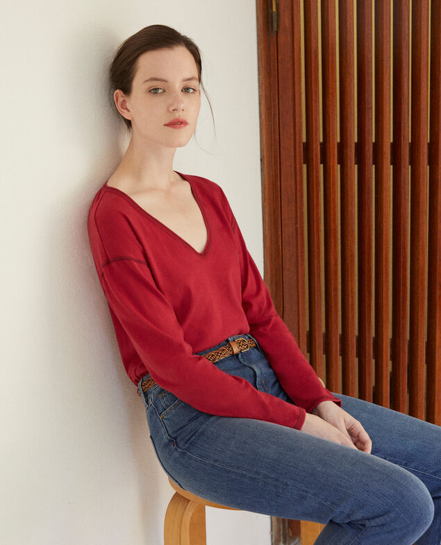 Cotton T-shirt Rio red