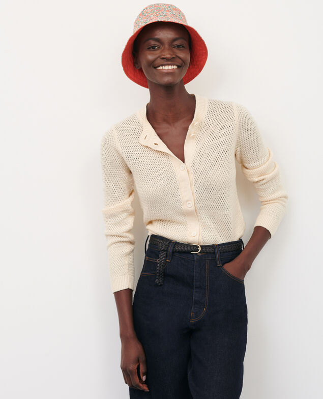 Linen cardigan 01 white