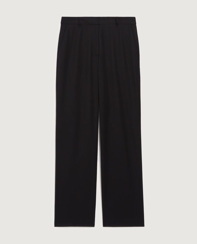 Straight wool trousers H091 black beauty
