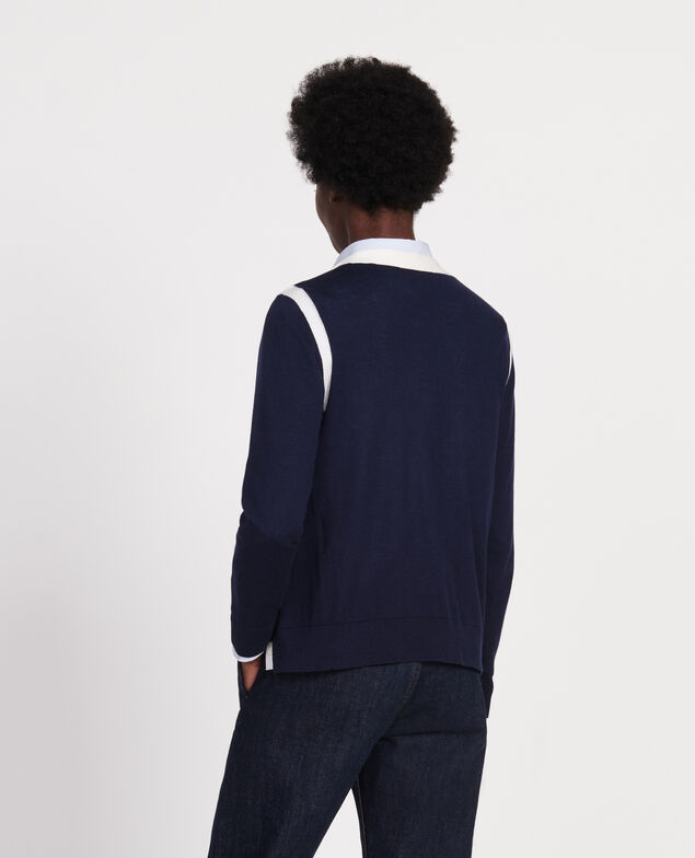 Cardigan Stripes maritime blue gardenia