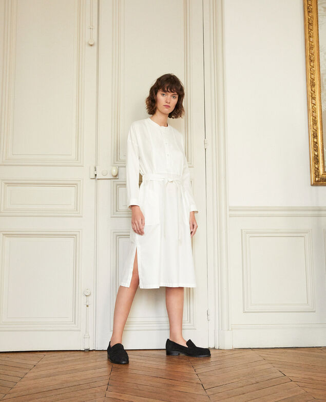 Dress with bib White