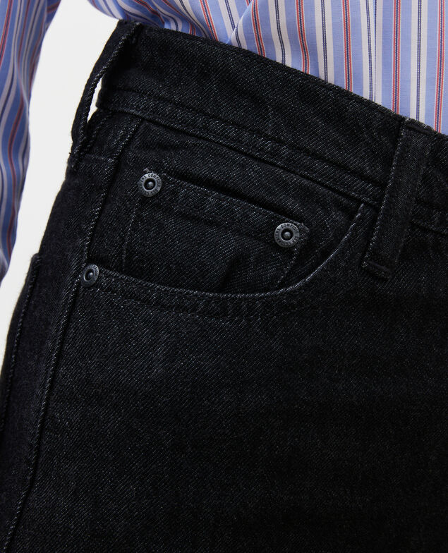 REAL STRAIGHT - High-waisted 5 pocket black jeans Noir denim