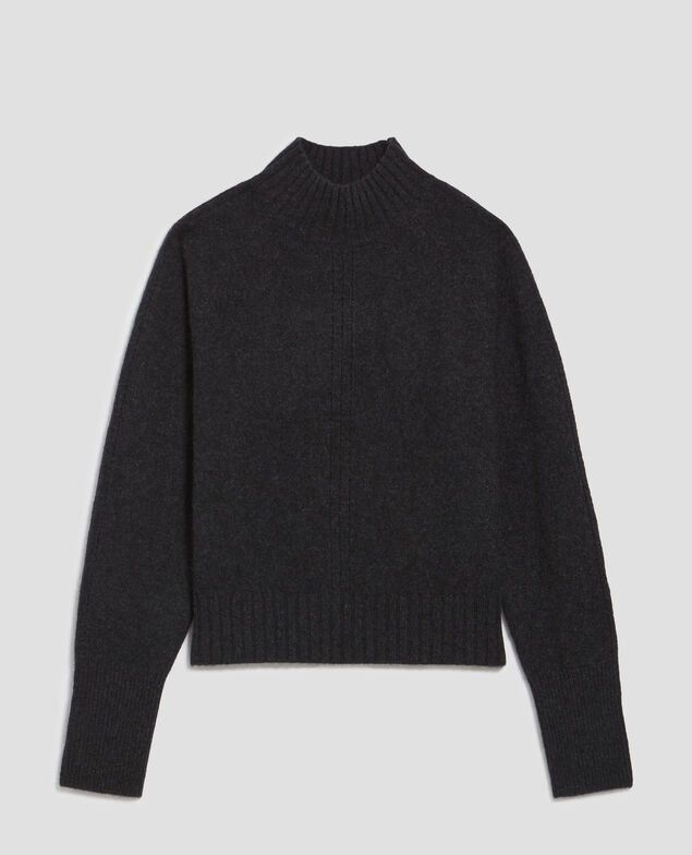Cashmere polo neck jumper I080 moonless gray