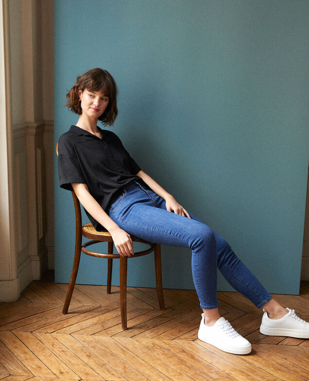 7/8 skinny cropped jeans Blue