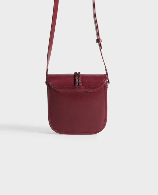Small leather shoulder bag Cabernet