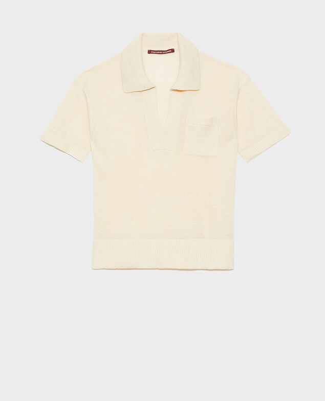 Lightweight linen polo 4220c buttercream