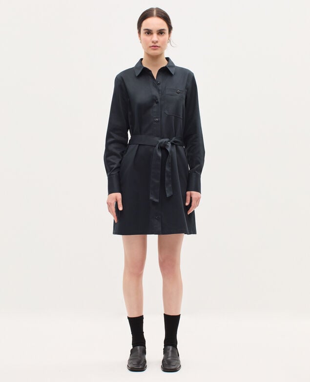 Workwear mini shirt dress K080 vulcan gray