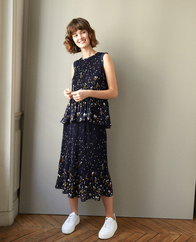 Pleated skirt Blue
