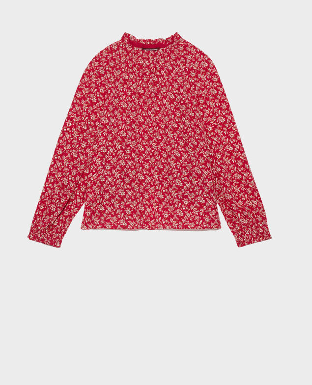 Flowing printed top Indienne red