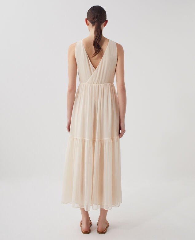 Fluid maxi dress H303 white swan